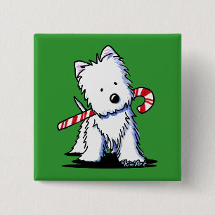 KiniArt Westie Candy cane Cutie Pin Knapp