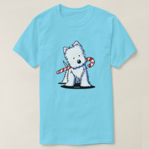 KiniArt Westie Candy cane Cutie T Shirt