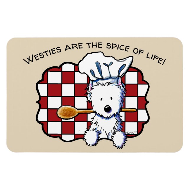 KiniArt Westie Chef Magnet (Horisontell)