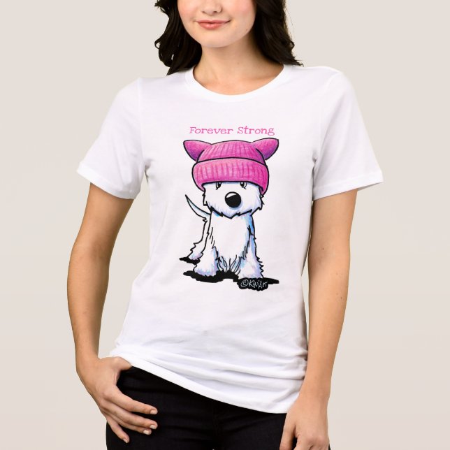 KiniArt Westie Feminist T Shirt (Framsida)
