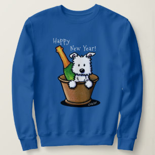 KiniArt Westie Gott nytt år T Shirt
