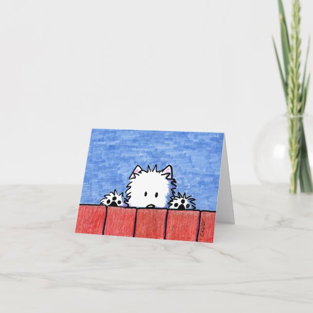 KiniArt Westie Hälsning Kort (Framsida)