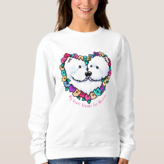 KiniArt Westie Heart Bloom T Shirt