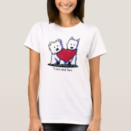 KiniArt Westie Heartfilt Duo Shirt T-shirt