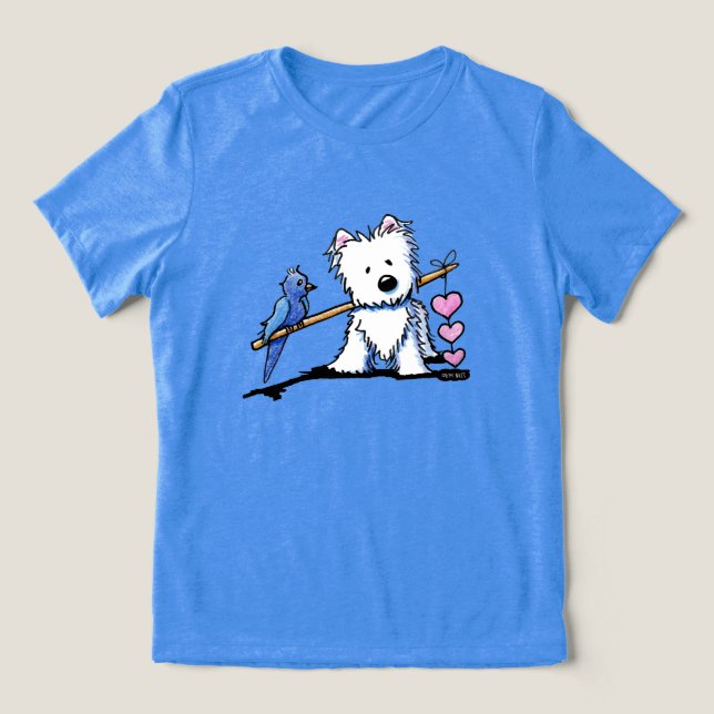 KiniArt Westie Heartstrings T Shirt (Design Framsida)