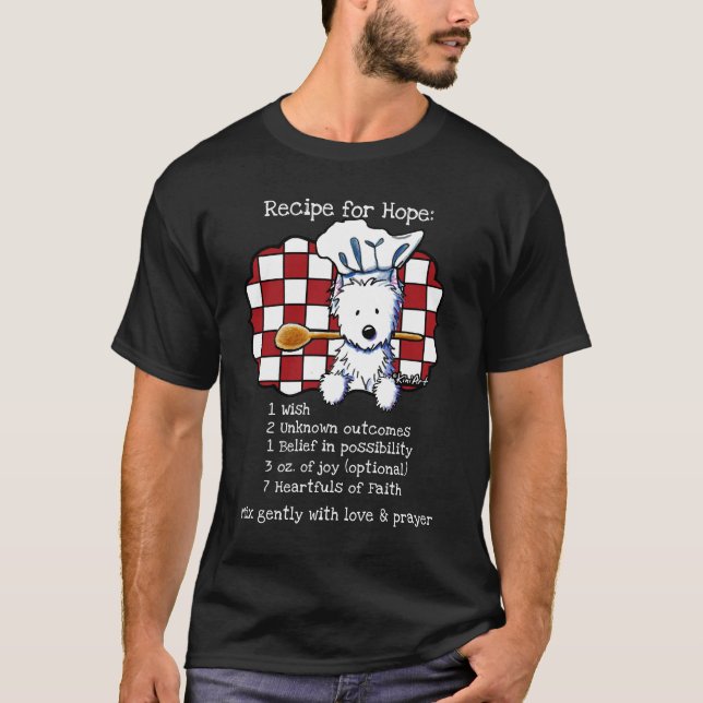 KiniArt Westie hopprecept T Shirt (Framsida)