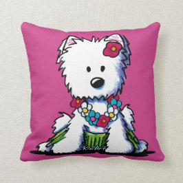 KiniArt Westie Hula flicka Kudde