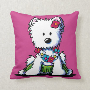 KiniArt Westie Hula flicka Kudde