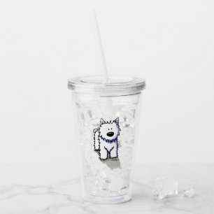 KiniArt Westie Hund Akryltumbler Take Away Mugg