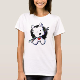KiniArt Westie Hund Artist T Shirt