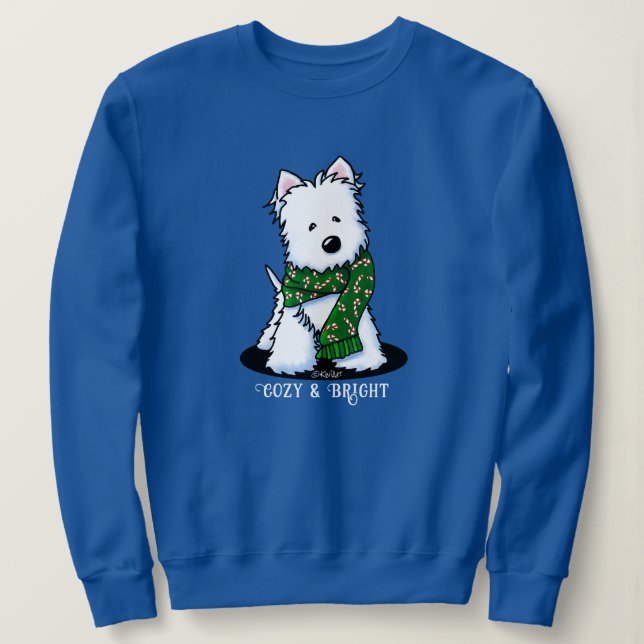 KiniArt Westie-Hund jul T Shirt (Design framsida)