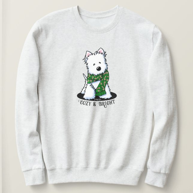 KiniArt Westie-Hund jul T Shirt (Design framsida)