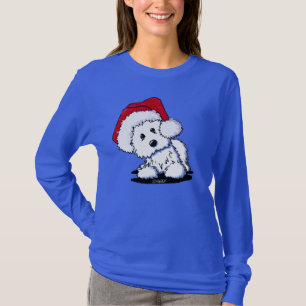 KiniArt Westie Hund SANTA BABY T Shirt