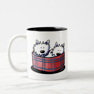 KiniArt Westie Hund Två-Tonad Mugg