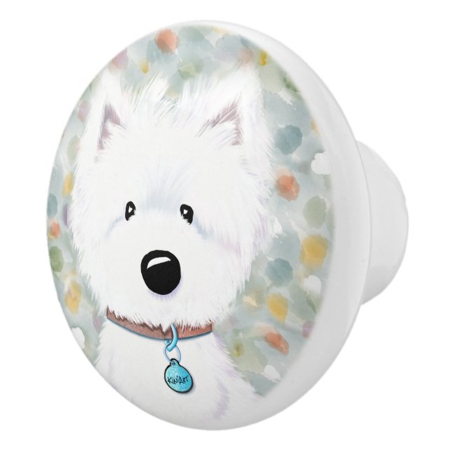 KiniArt Westie Impressions Ceramic Knob Knopp (Höger)