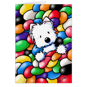 KiniArt Westie Jelly Bean OBS Kort