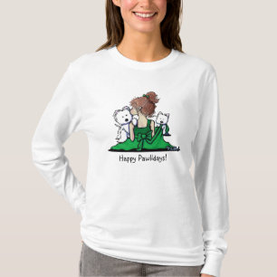 KiniArt Westie Jul Kisses Tee