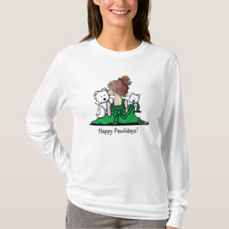 KiniArt Westie Jul Kisses Tee