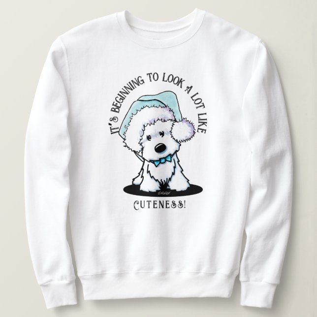 KiniArt Westie jul sweatshirt T Shirt (Design framsida)