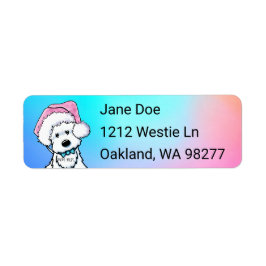 KiniArt Westie-juladressetikett Returadress Etikett
