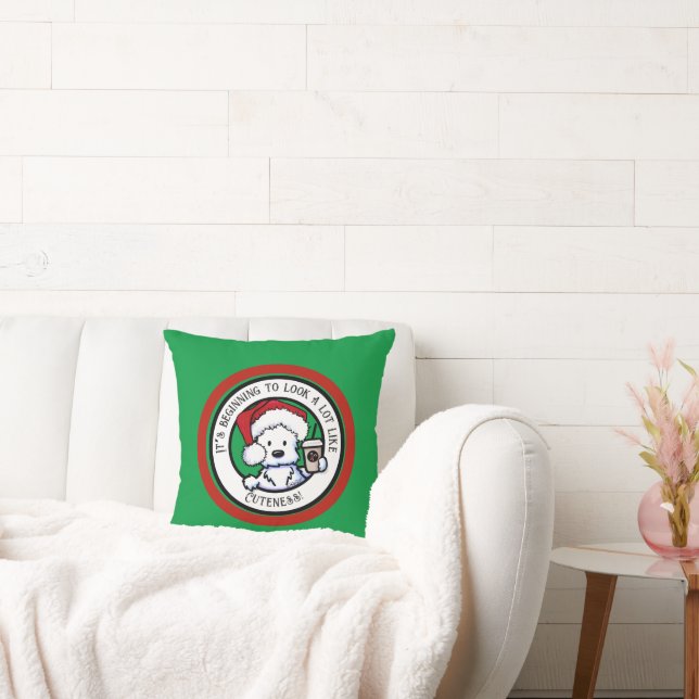 KiniArt Westie Julkaffe Kudde (Soffa)