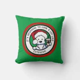 KiniArt Westie Julkaffe Kudde