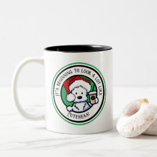 KiniArt Westie Julkaffe Två-Tonad Mugg