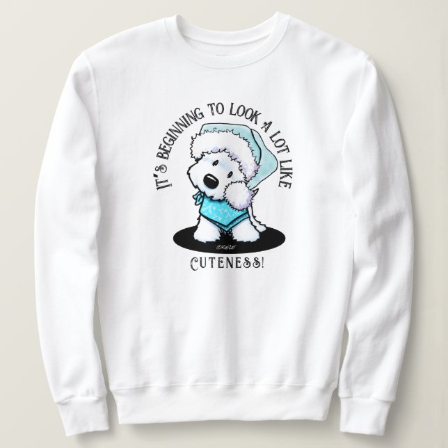 KiniArt Westie Jultröja T Shirt (Design framsida)