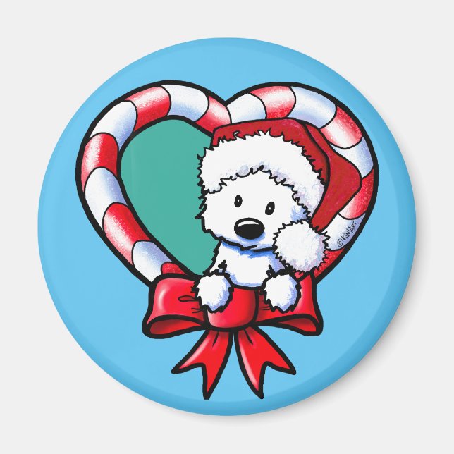 KiniArt Westie Kärlek, jul Magnet (Framsidan)