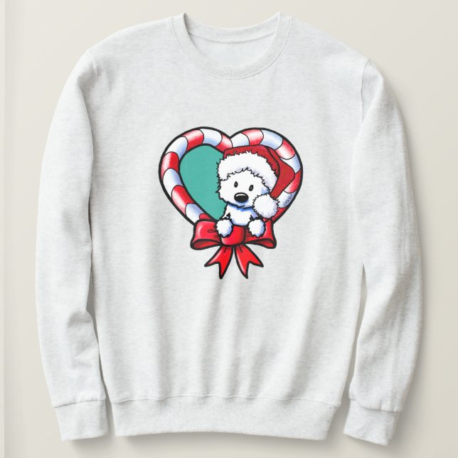 KiniArt Westie Kärlek, jul T Shirt (Design framsida)