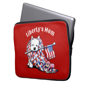KiniArt Westie Liberty Porträtt Laptop Fodral