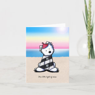 KiniArt Westie Lighthouse Beach Tack Kort
