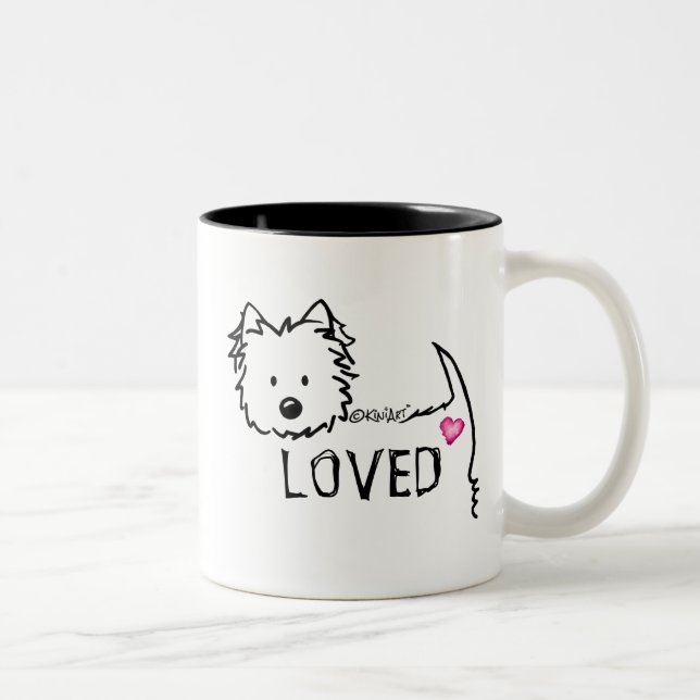 KiniArt Westie LOVED Mugg (Höger)