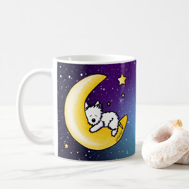 KiniArt Westie Lunar Kärlek Kaffemugg (Med munk)