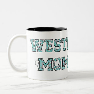 KiniArt Westie Mamma Två-Tonad Mugg
