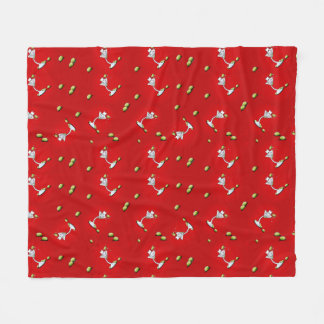 KiniArt Westie Martini Fleece Blanket