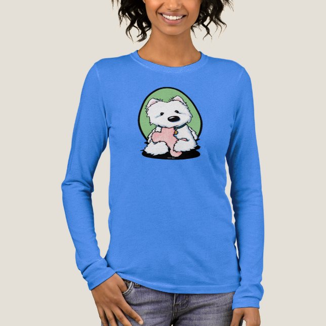 KiniArt Westie med ben T Shirt (Framsida)