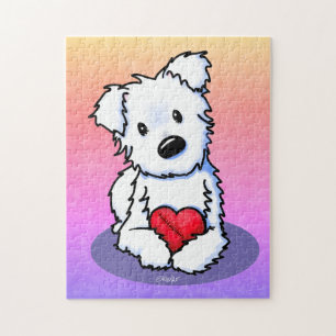 KiniArt Westie Mended Heart Pussel