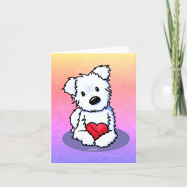 KiniArt Westie Mended Heart Sympathy Card Tack Kort