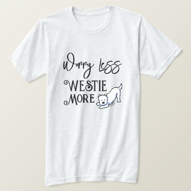 KiniArt Westie Mer T Shirt (Design framsida)