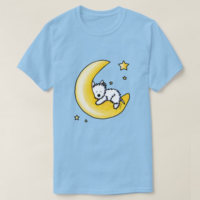 KiniArt Westie Moon Lover T-Shirt (Design framsida)