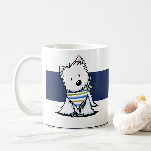 KiniArt Westie Nautical Mugg (Med munk)