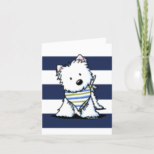 KiniArt Westie Nautical-tackkort Tack Kort