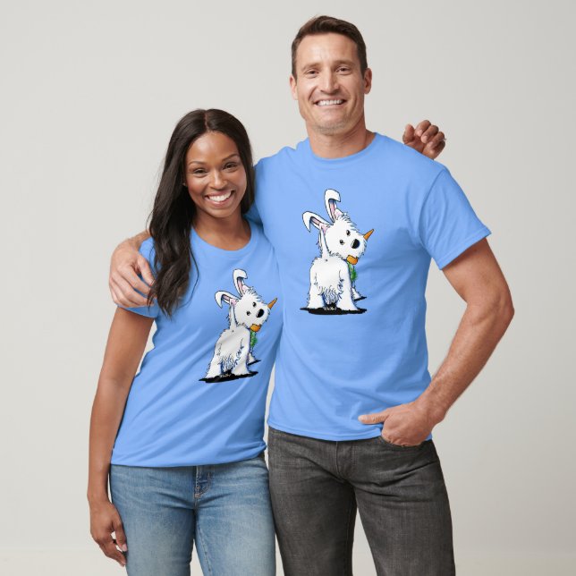 KiniArt Westie Påskhare T-Shirt (Unisex)