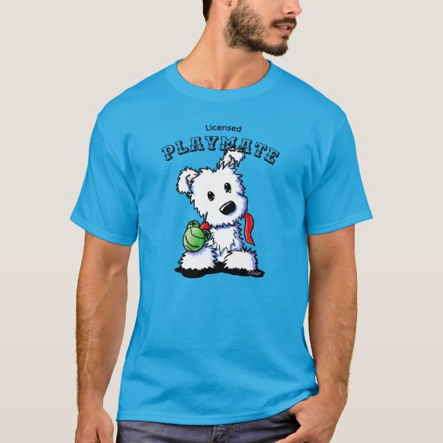 KiniArt Westie Playmate T-Shirt (Framsida)