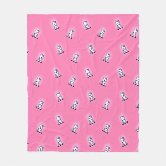 KiniArt Westie Princess Fleece Blanket (Framsidan)