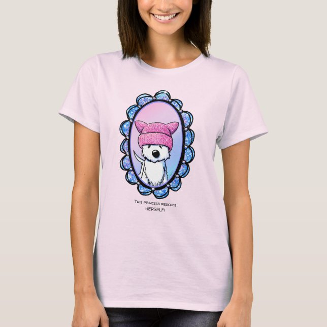 KiniArt Westie Princess T Shirt (Framsida)
