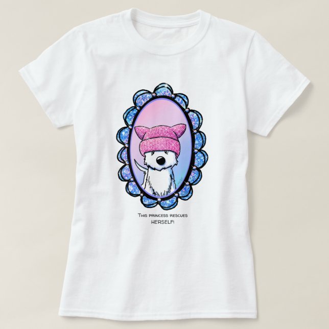 KiniArt Westie Prinsessa T Shirt (Design framsida)