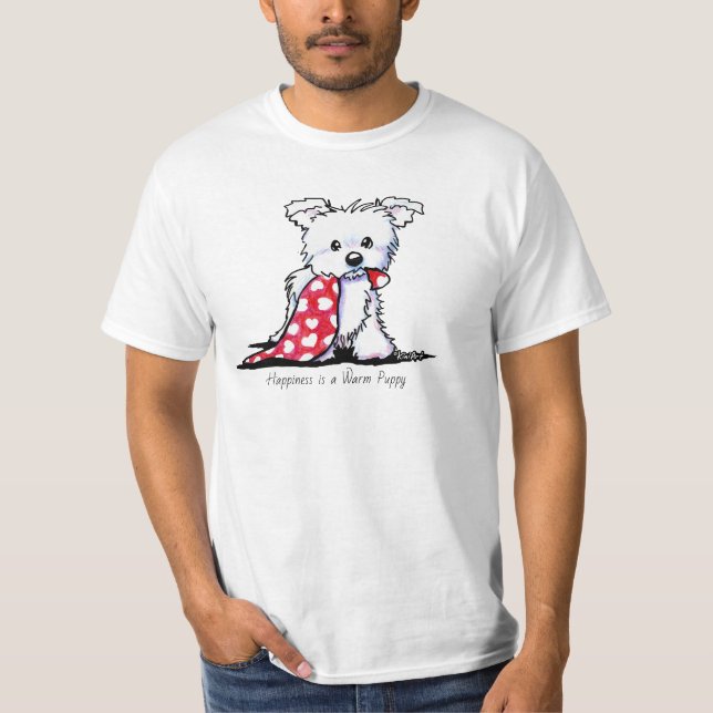 KiniArt Westie Puppy T-Shirt (Framsida)