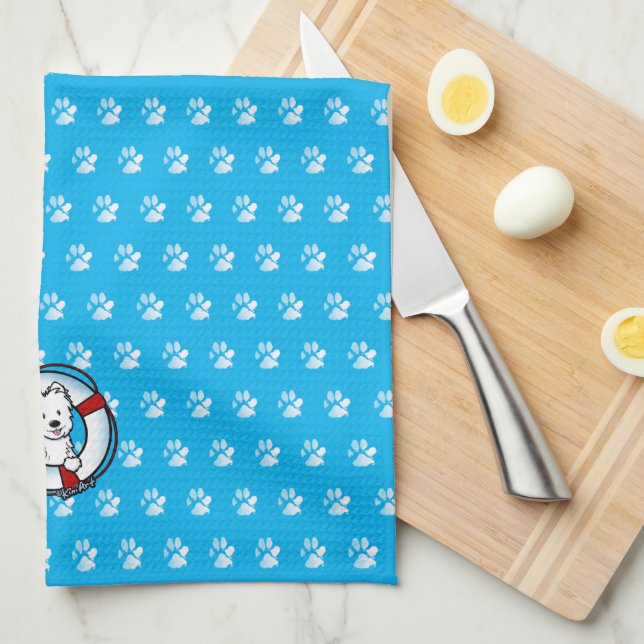 KiniArt Westie Rädding Kitchen Towel Kökshandduk (Vikt i Fjärdedel)